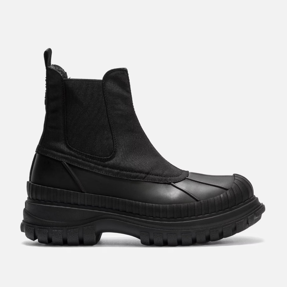 GANNI Outdoor Chelsea Black Designer Boots, Size 40/10